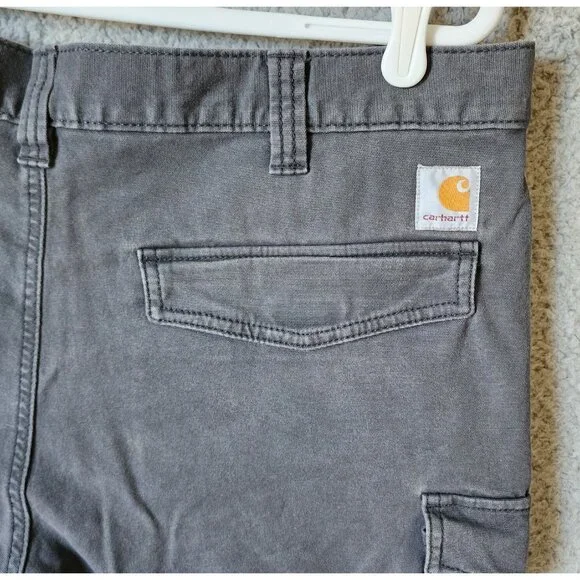 Carhartt Relaxed Fit Gray Casual Grunge Workwear Cargo Shorts Size 38 103542 - Picture 16 of 16